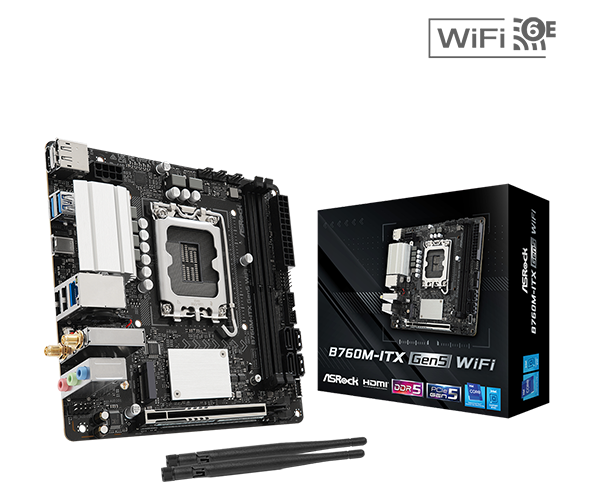 ASRock B760M-ITX マザーボード　DDR5 OEM版 Amazon.com: ASRock B760M-ITX/D4 WiFi Supports 13th Gen & 12th Gen